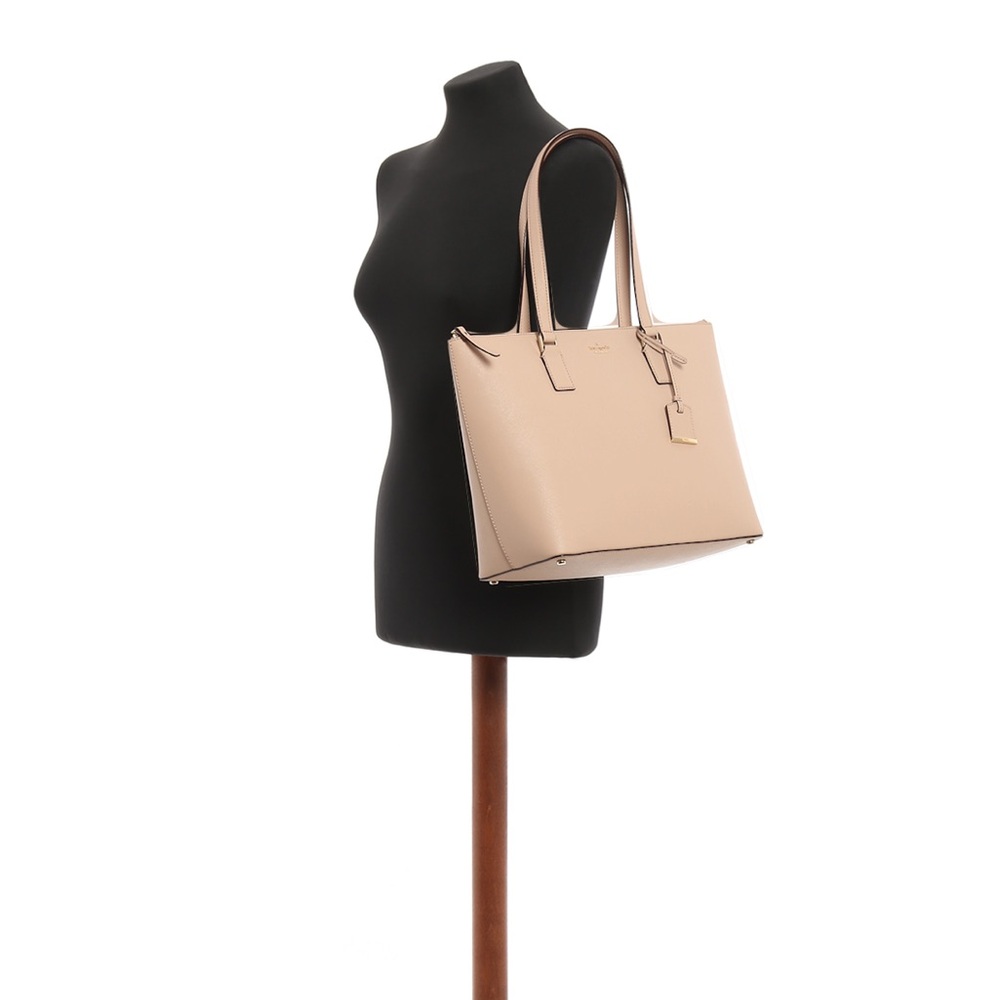 Kate Spade NYC Cameron Street Lucie Large Tote Leather Tan Shopper Handbag Bag